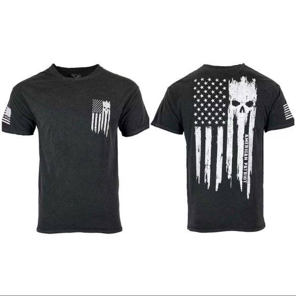 Howitzer Style Men's T-Shirt PATRIOT TORN Military Grunt S M L XL 2XL 3XL 4XL - Picture 1 of 13